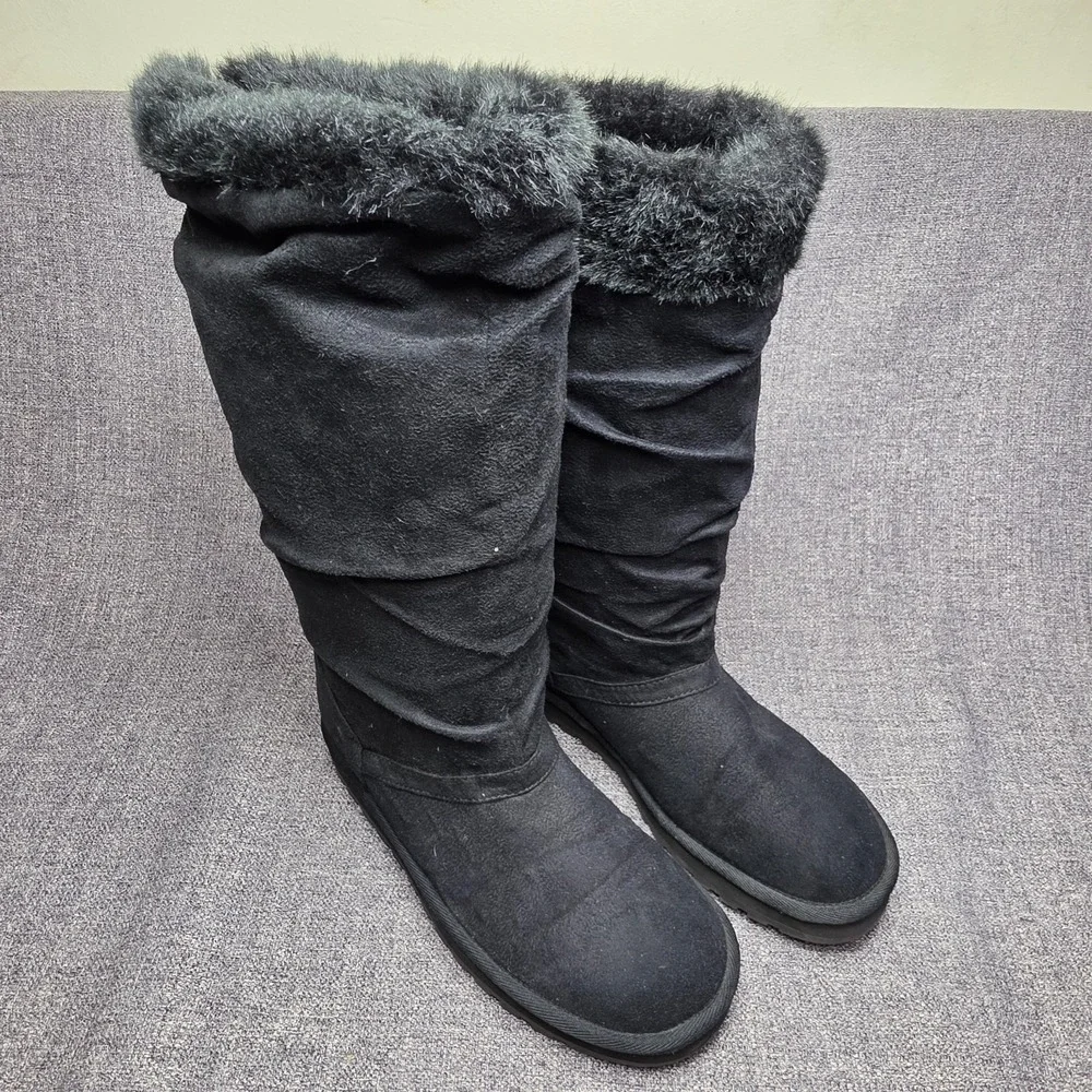 Sketchers Australia Women's Black Tall Pull On Winter Boots Size 9